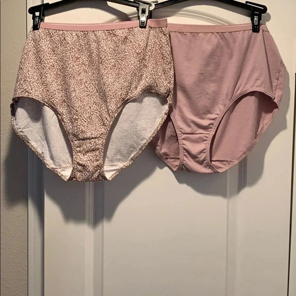 Fruit of the Loom Cotton Panty Briefs Size 10 Fits 3X Mauve Pink 2 Pair New - Picture 1 of 8